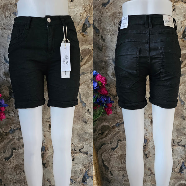 JEWELLY SHORT | ZWART S26137-1