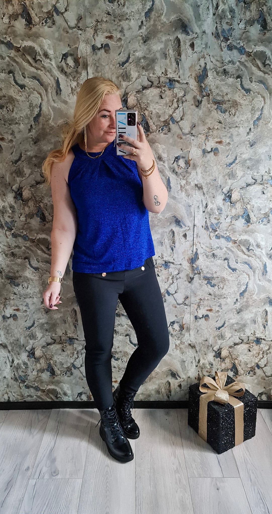 SPARKLE TOP | BLAUW