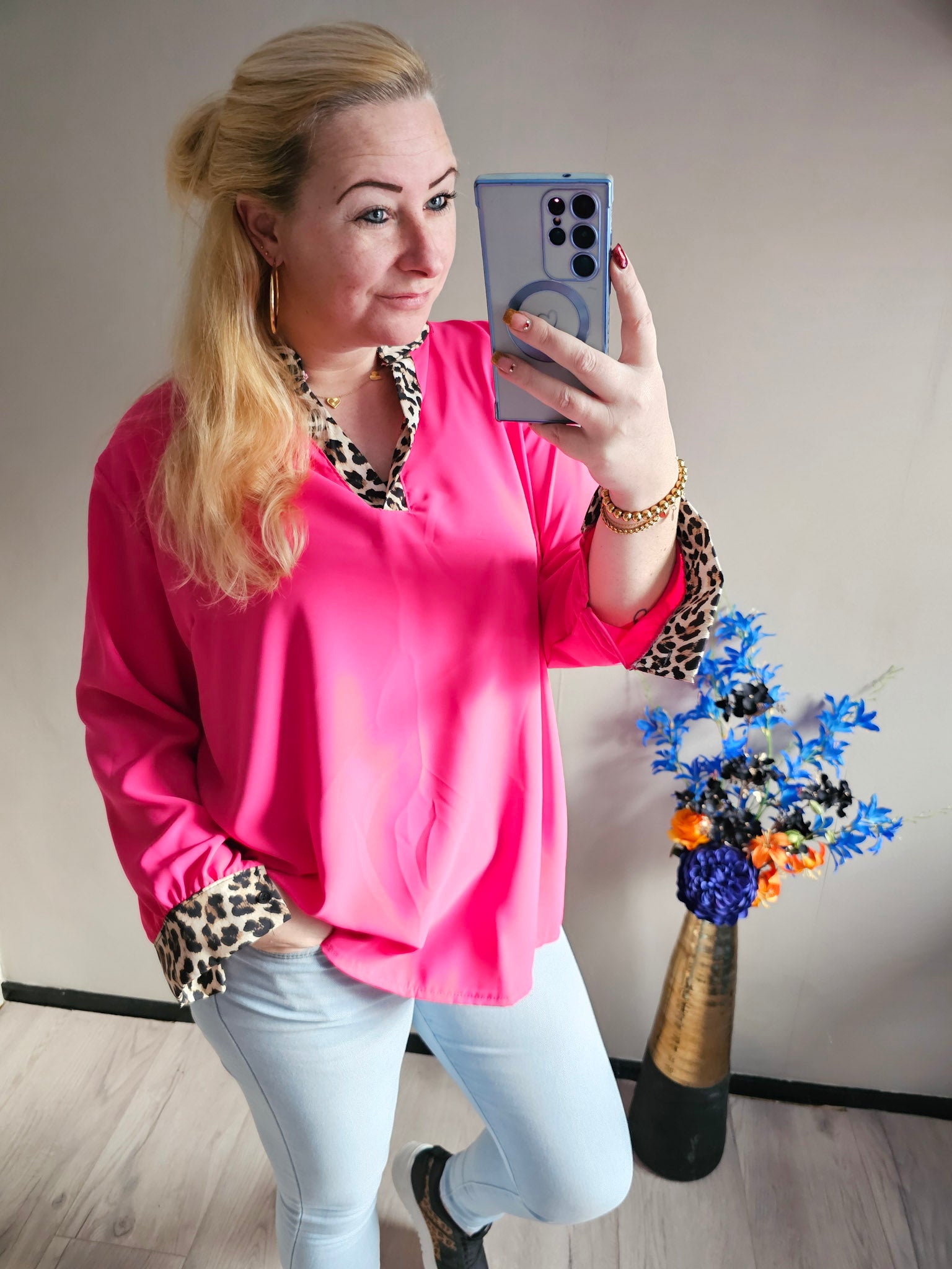 PANTER BLOUSE | FUCHSIA