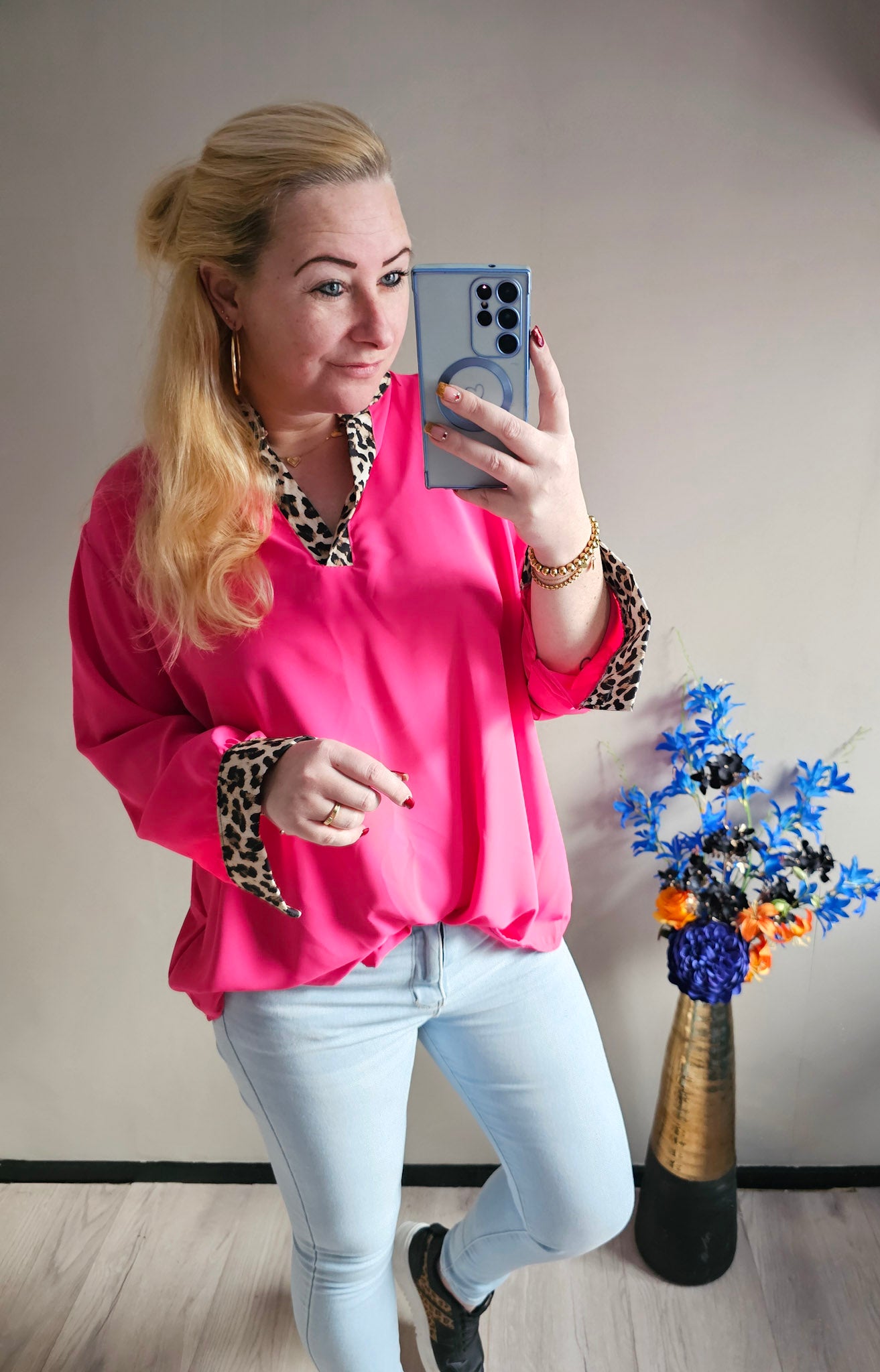 PANTER BLOUSE | FUCHSIA