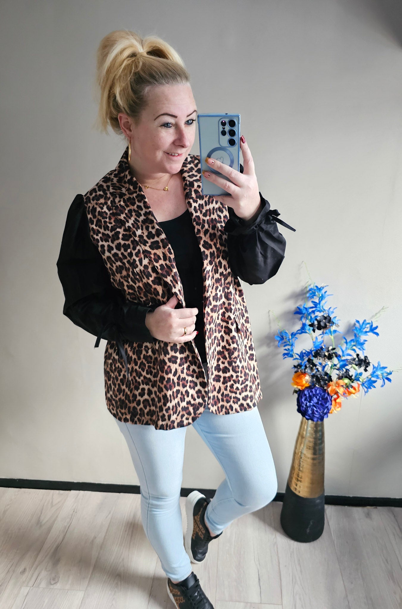 LEOPARD BLAZER | ZWART