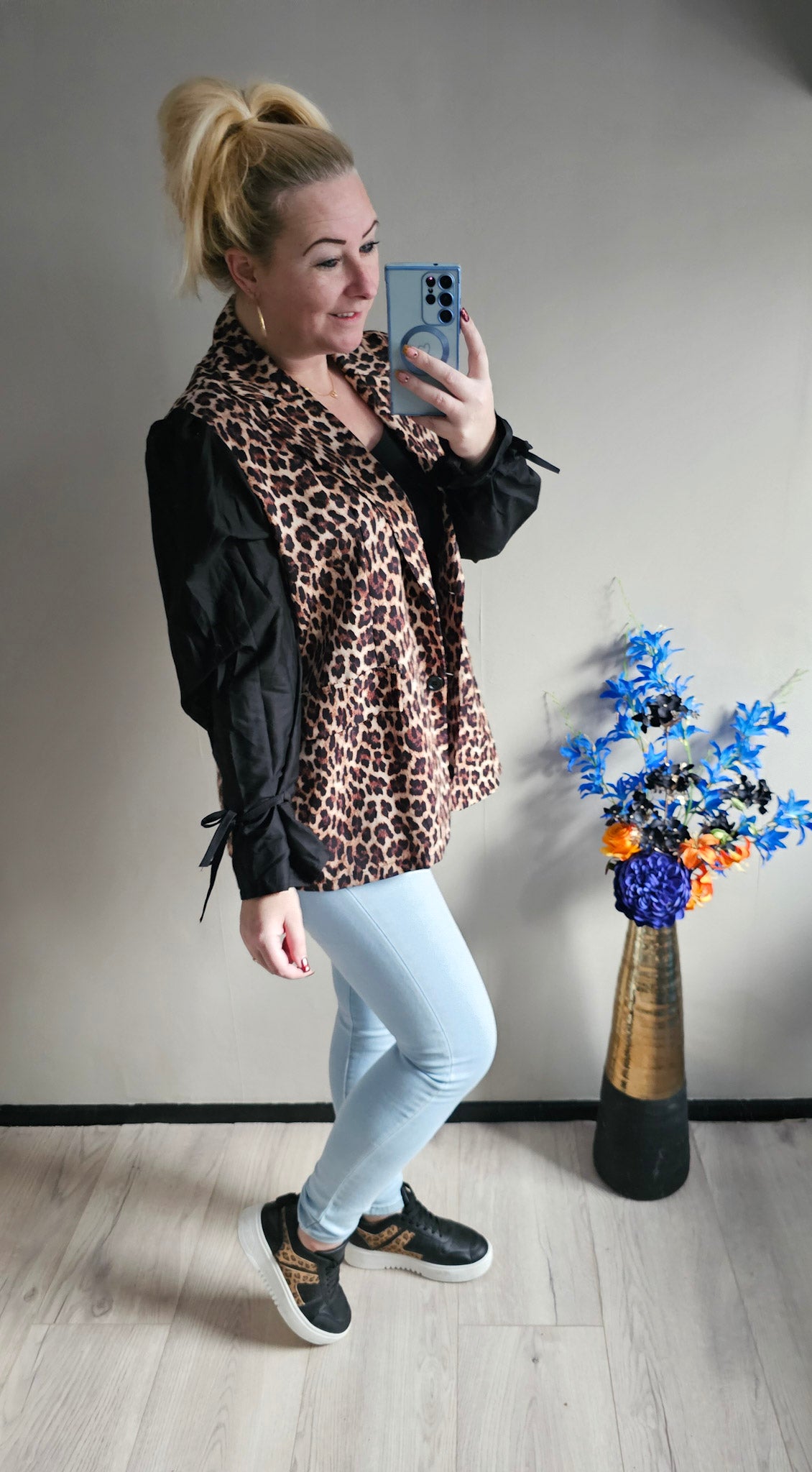 LEOPARD BLAZER | ZWART