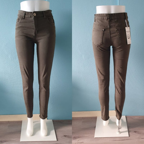 Khaki jeans | High waist YH632